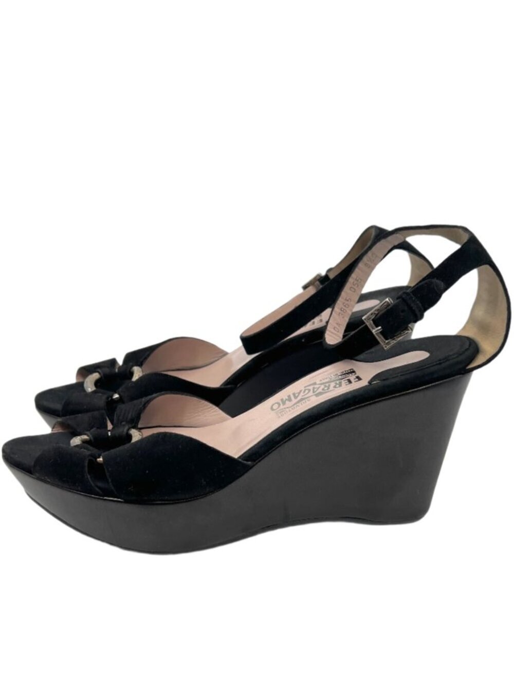 Salvatore Ferragamo Leather Platform Ankle Straps Sandals